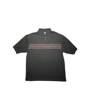 PING Golf Polo Shirt Black Striped Short Sleeve Collared Top Men's XL